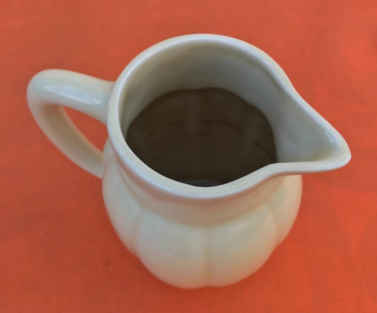 Art Deco Gadrooned Ceramic Pitcher