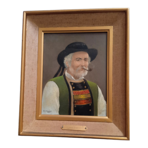 Portrait huile sur toile