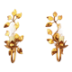 Pair of vintage gilt leaf sconces by Hans Kögl
