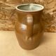 Ancien pichet 5 litres grès marron beige intérieur blanc vintage