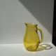 Pichet vintage en verre jaune