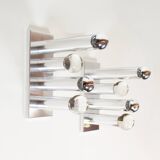 Pair of polished wall lamps by Gaetano Sciolari