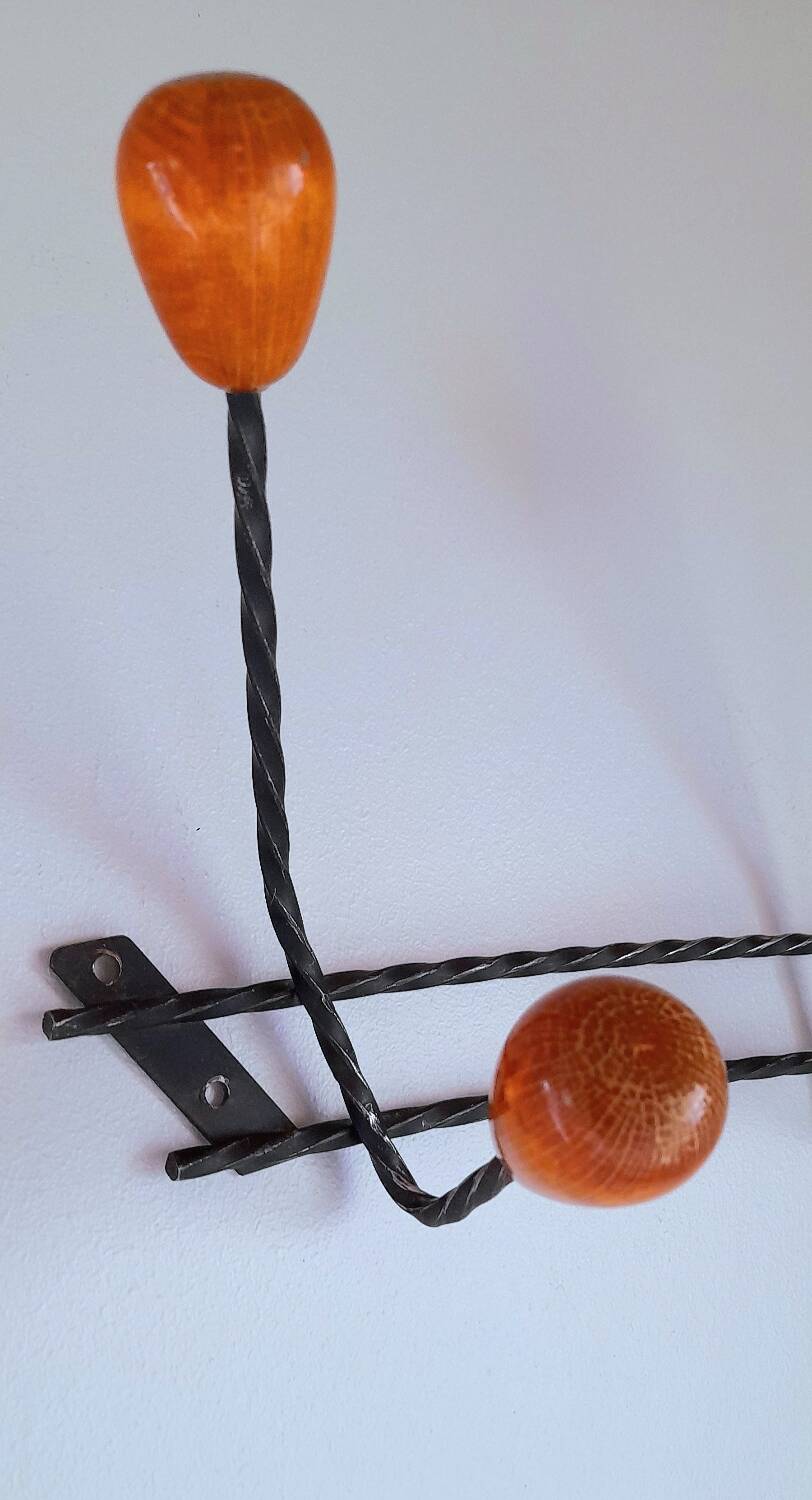 1950s wall coat rack