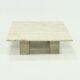 Mid Century Italian Modern Travertine Coffee Table 1970s