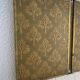 Miroir vintage 1900 triptyque barbier Art Nouveau doré - 21 x 48 cm