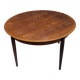 Table ronde en teck années 60