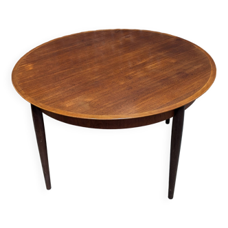 Table ronde en teck années 60