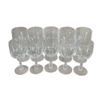 Lot of crystal glasses from Paris