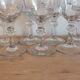 9 antique glasses in port or alcohol decorated with arabesques