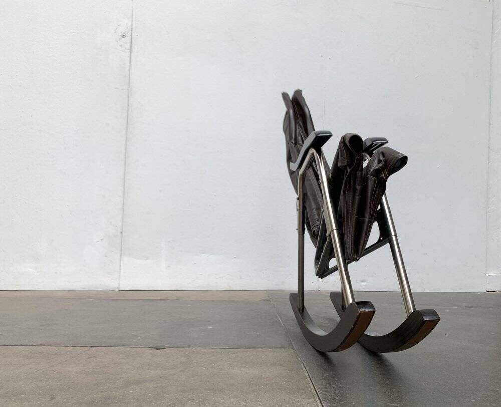 Mid-century Japanese space age folding rocking chair by Takeshi Nii, 1960s