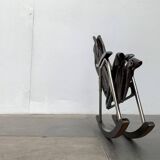 Mid-century Japanese space age folding rocking chair by Takeshi Nii, 1960s