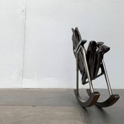 Mid-century Japanese space age folding rocking chair by Takeshi Nii, 1960s