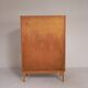 Vintage display cabinet with 2 sliding glass doors and 1 drawer, 1950s.