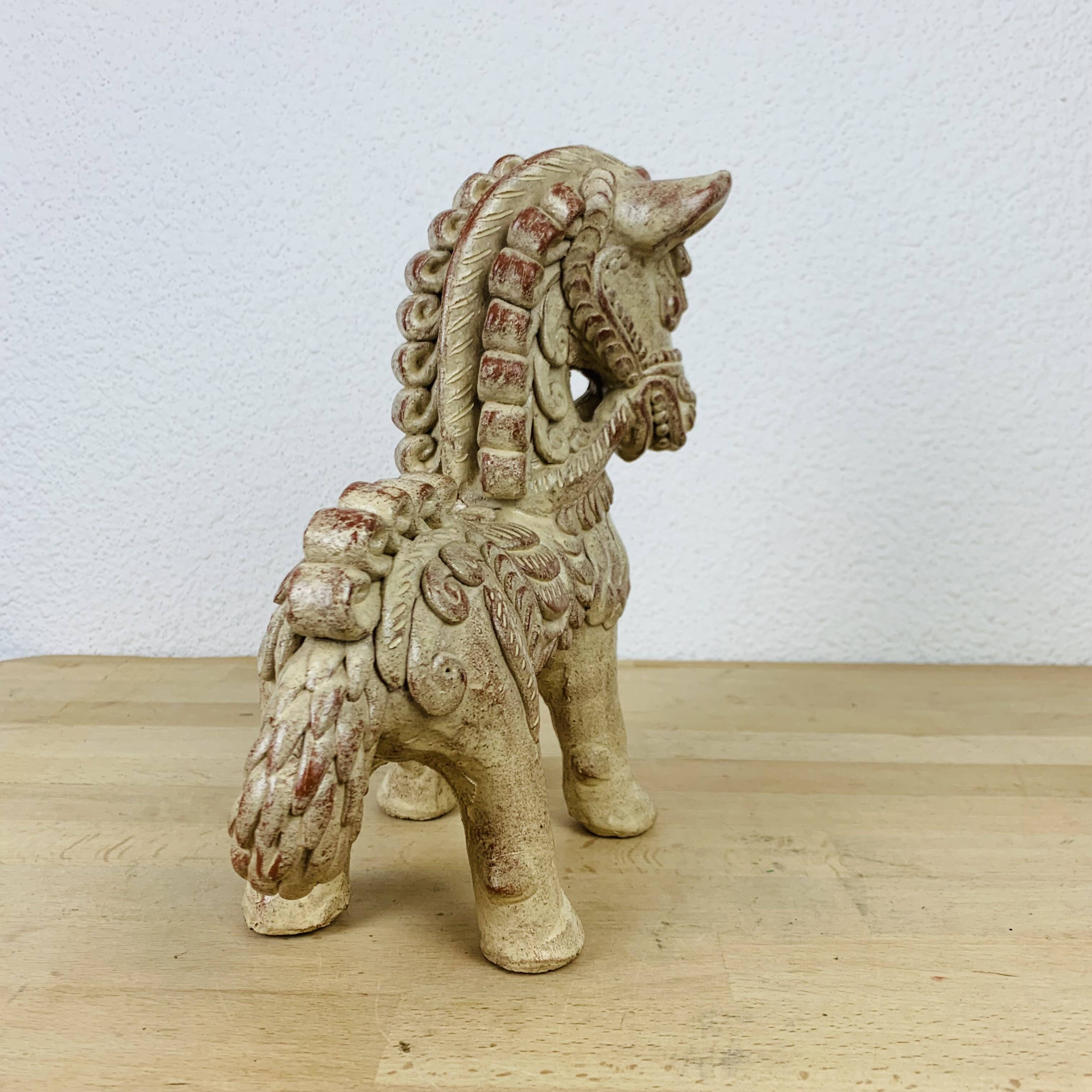 Vintage ceramic horse sculpture