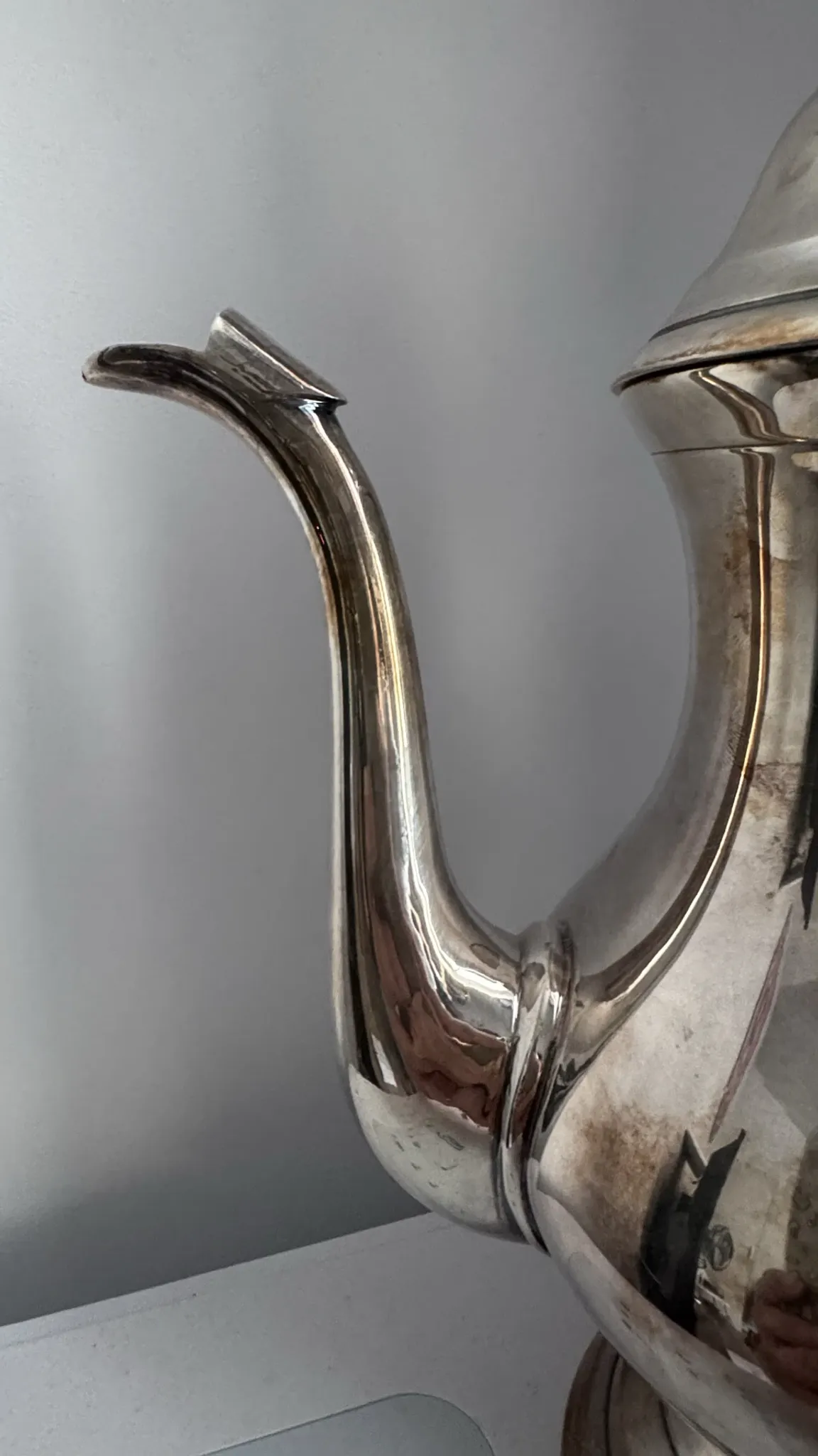 Cafetière et théière métal argenté