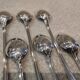 6 silver-plated metal dessert spoons by Christofle Marly, 19.6 cm.