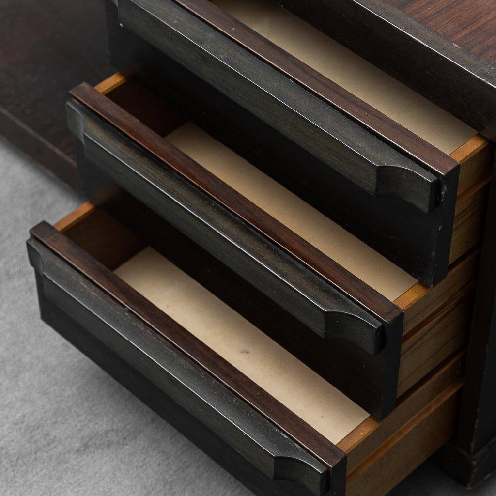 Tavolino da caffè multifunzione con ruote legno metallo anni ’70 vintage