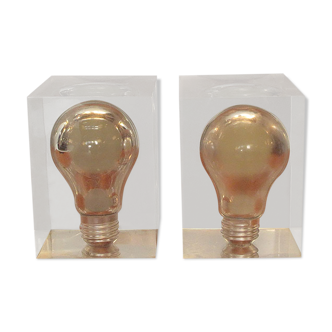 2 lampes Ampoules Pierre Giraudon
