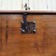 Former large wedding chest, solid wood, mid 19th century