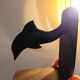 Wooden bookends in the shape of dolphins, vintage 1970.