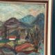 Original Mid Century Swedish Oil On Canvas – “Hut Between Hills” By B. Elvsfedt – 1962 – Vintage & Framed – 83 × 70 Cm (32.7" × 27.6")