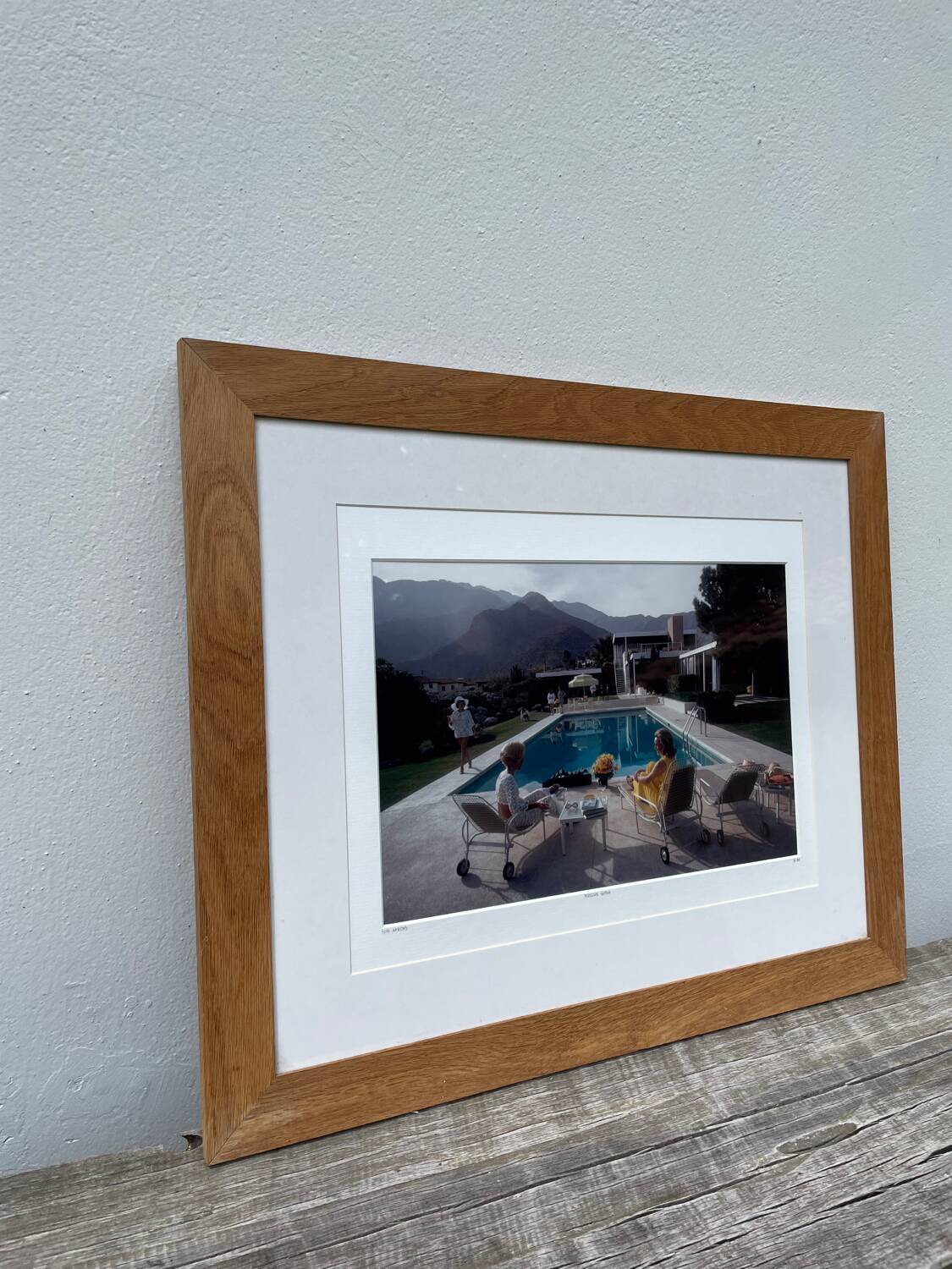 Original framed photograph of Aarons pool