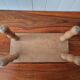 Raw wood lacemaker's bench