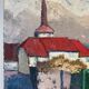 Old painting, urban landscape, 70s