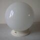 Old ceiling light fixture globe ball sphere in opaline glass retro decor