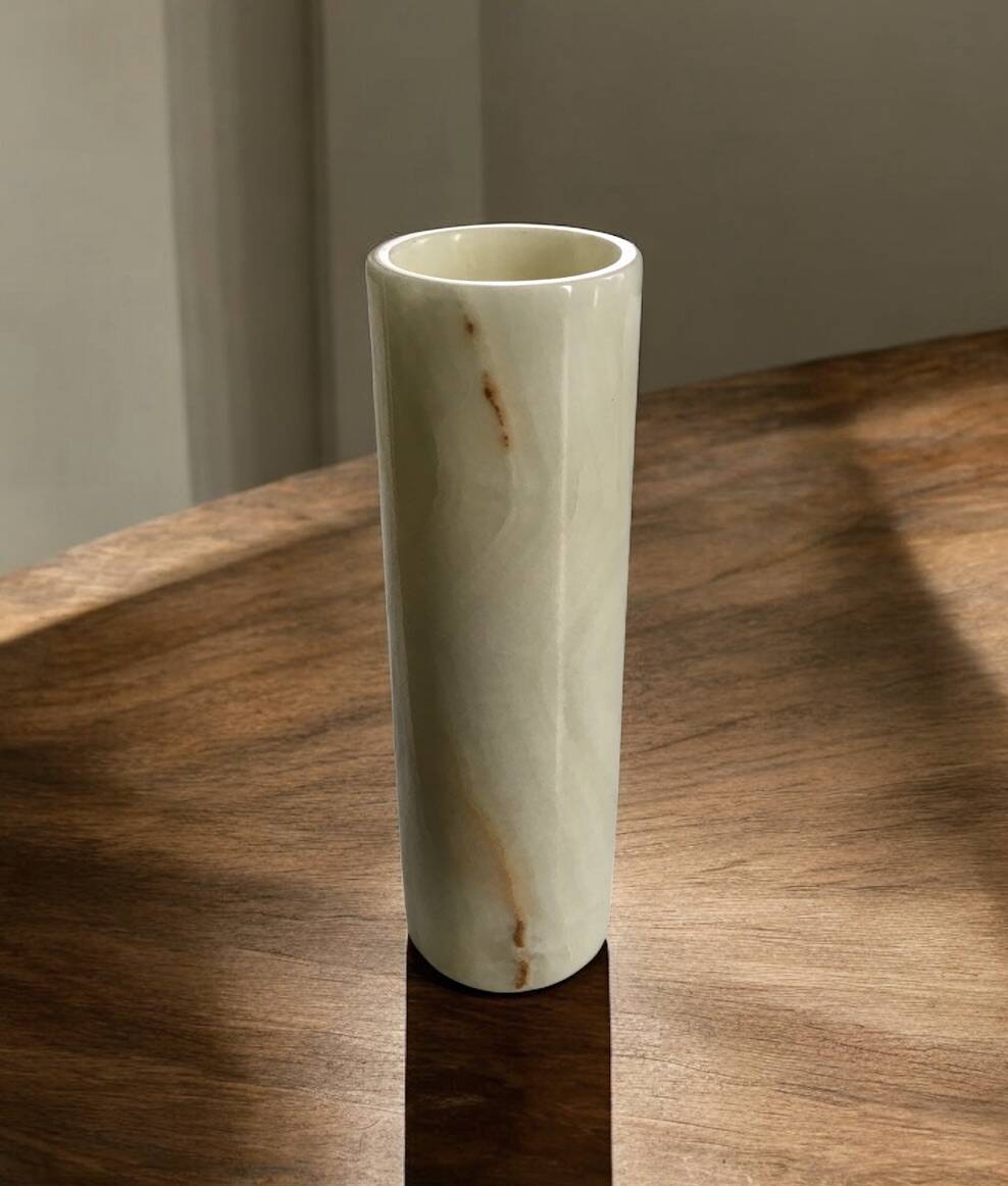 Marble roller vase