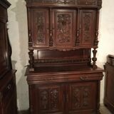 Henri II 2-part oak sideboard from the 19th century