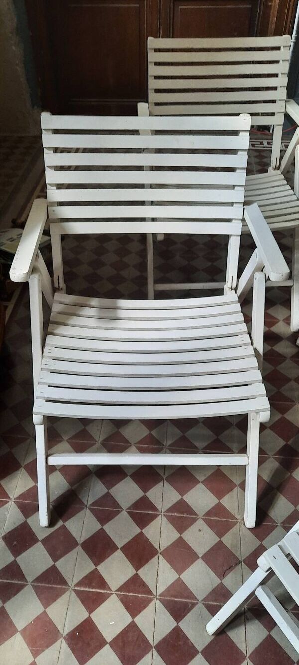 4 fauteuils de jardin pliants R Gleizes
