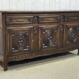 1950s oak sideboard in the style of Robert Micheau Vernez