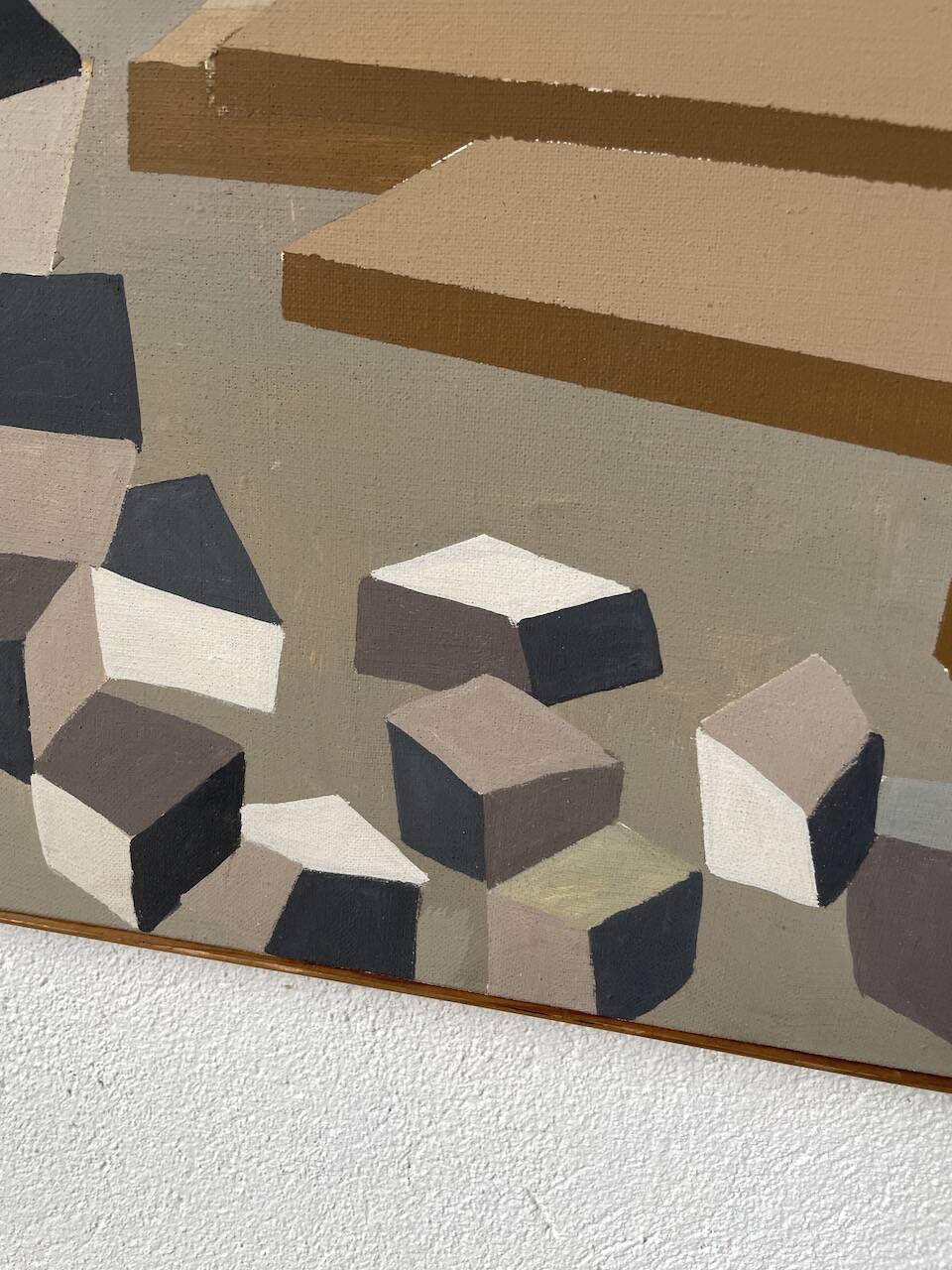 Toile travaux chantier abstraite