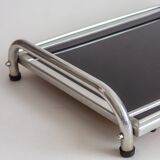 Plateau en aluminium et verre, Italie, Années 50/60