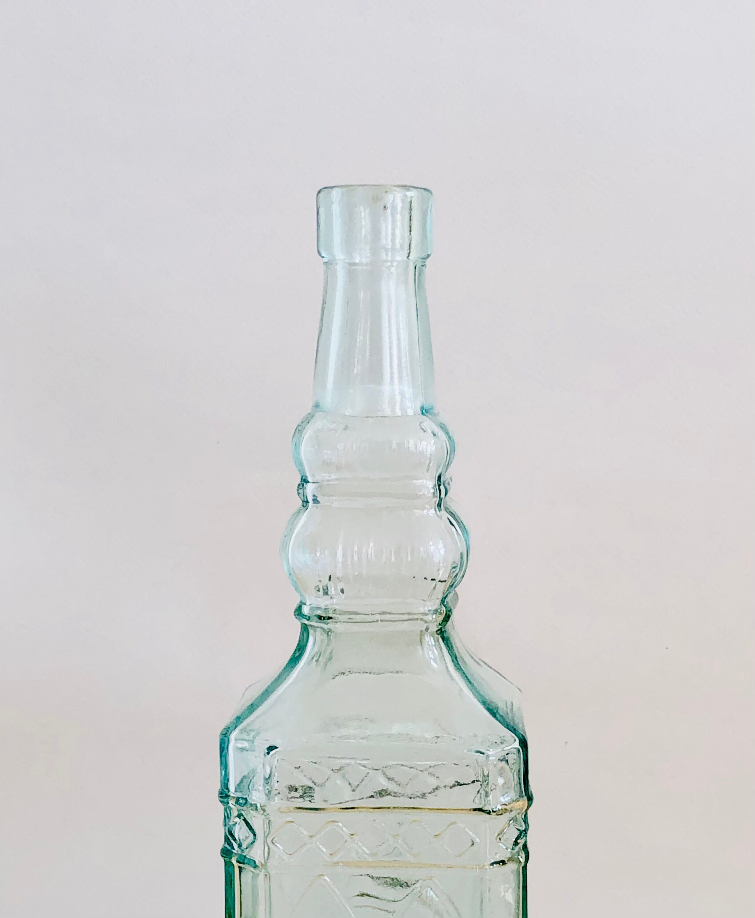 Vintage octopus glass decanter bottle