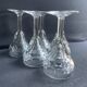 6 old blown and cut bistro glasses