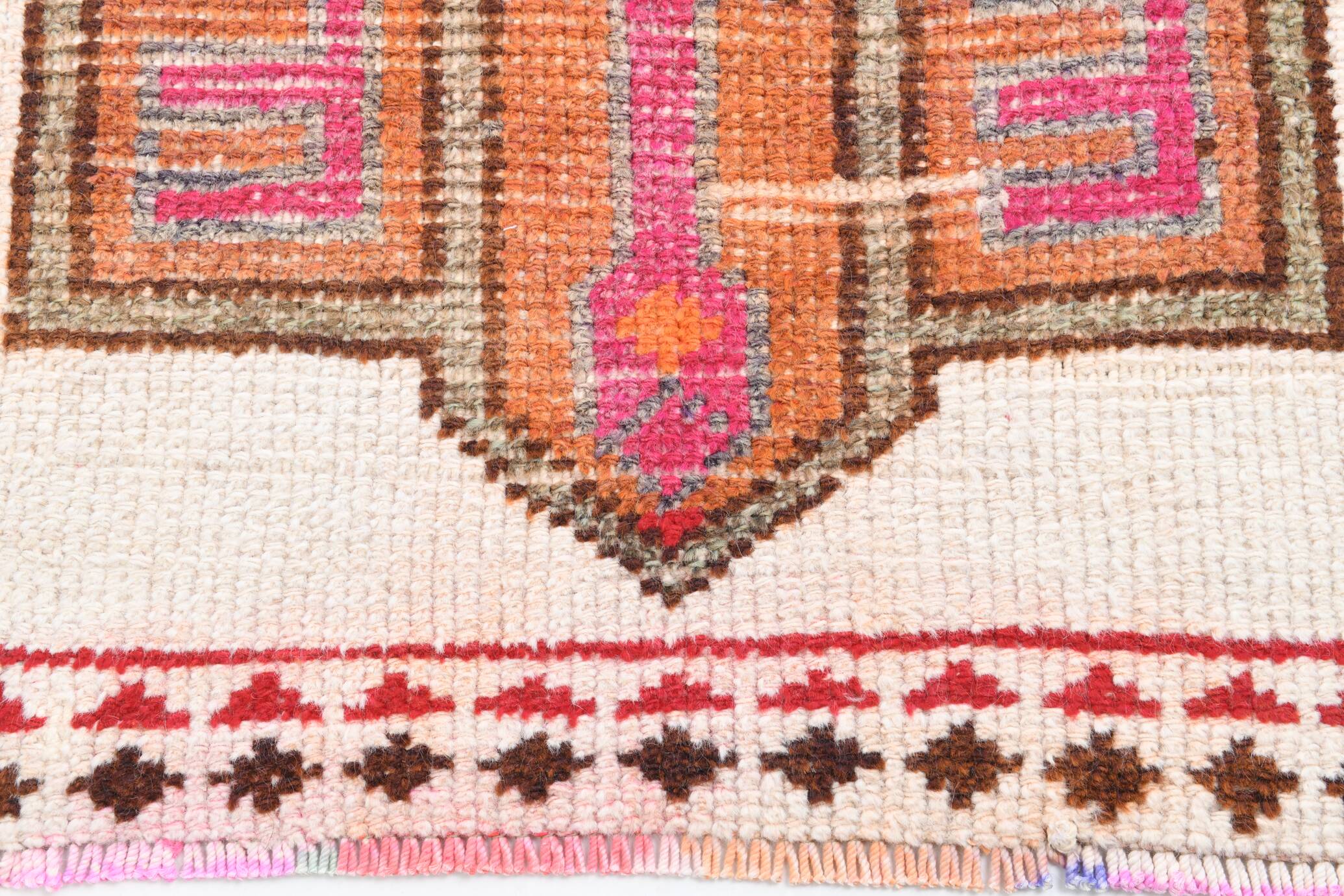 Red & Brown Oriental Persian Runner Rug, 84x334Cm