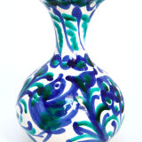 Romantic Spanish vase with hand-painted earthenware bird