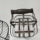 Two baskets metal and patinated wood early twentieth century