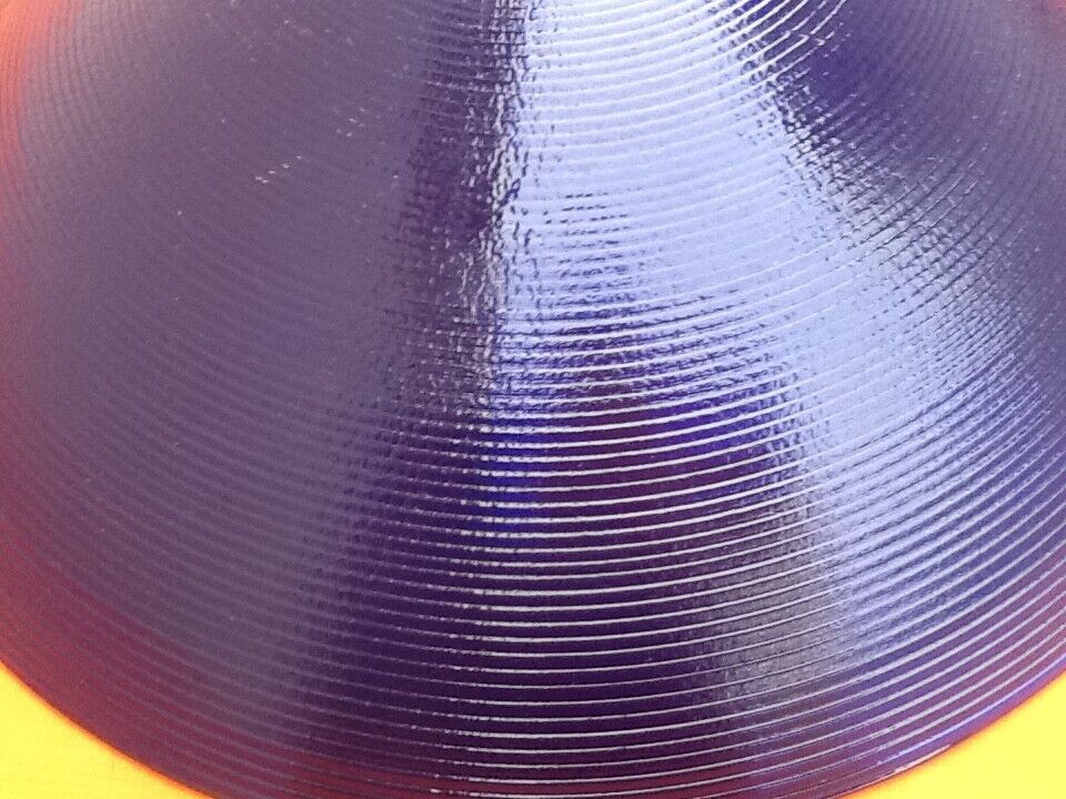 1970s Large cup / Fruit dish Cobalt blue glass tinted in the mass