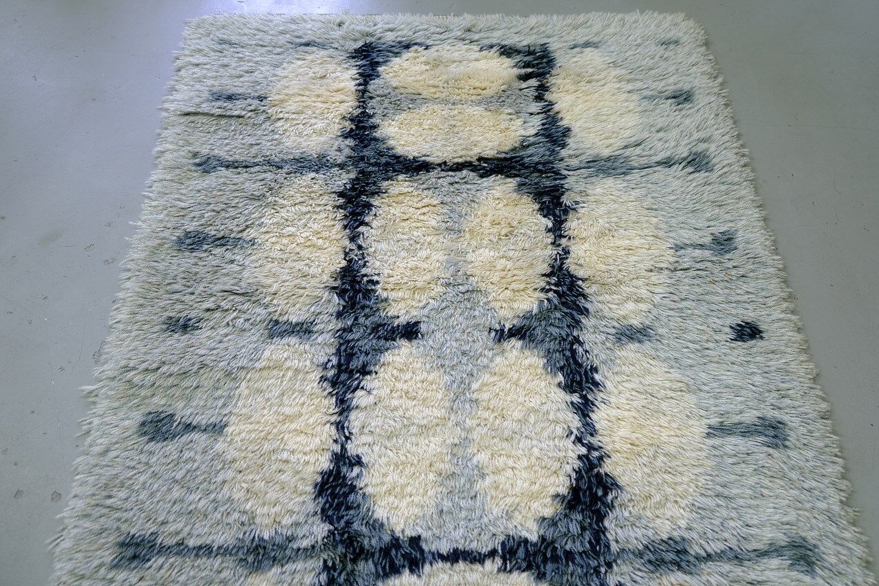 Tapis Rya scandinave fait à la main, années 1960, 152x105 cm