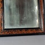 Mirror & its frame Napoleon III all original black & imitation SB magnifying glass