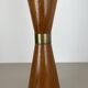 Minimalist diabolo plant stand in metal & walnut, Italy, 1950s