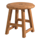 Round side table in antique solid wood