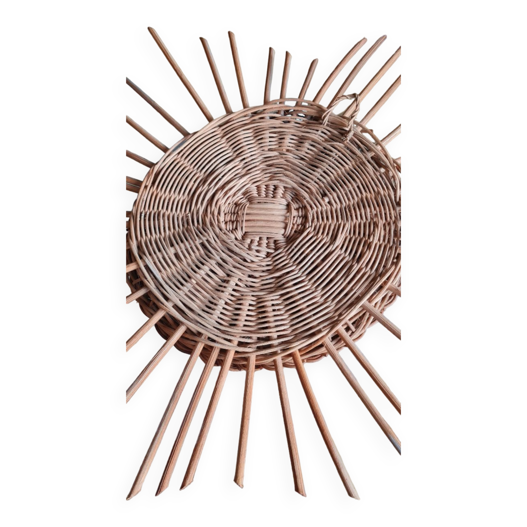 Rattan sun mirror