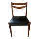 Scandinavian style teak and black skaï style chairs