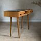 Bureau vintage pied compas en chêne