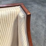 Art deco bench in mahogany