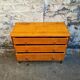 Vintage 1930s Oak Chest Of Drawers Three Drawer Cabinet